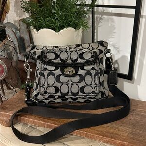 Coach Black and Gray Crossbody Bag